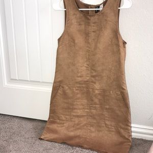 Tan suede dress